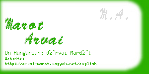 marot arvai business card